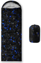 Sleeping Bags for Adults and Kids，3D Printing Camping Sleeping Bag for Girls Boys Lightweight Waterproof Cold/Warm 3-Season，Outdoor Travel with Compression Bags