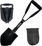 Mini Folding Camping Shovel, Lightweight Portable Small Tactical Survival Shovel, High Carbon Steel Military Shovel Entrenching Tool for Outdoor, Hiking, Digging, Backpacking, Car Emergency, Off Road