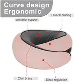 Cloud Sleep Travel Pillow｜360° Adjustable Neck Pillow for Airplane & Office｜NASA Memory Foam｜Free Eye Mask & Earplugs (Pink)