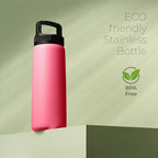SipX™ Triple-Insulated Stainless Steel Water Bottle 25oz. With 3 Lids, BPA-Free Reusable Insulated Water Bottle Keeps Cold 24 Hours, Metal Water Bottle Made Of Sustainable Material For Hiking & Biking