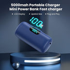 Mini Portable Charger 5000mAh Power Bank,15W PD USB C Cell Phone Portable Power, LCD Display Battery Pack Compatible With iPhone 15/15 Plus/15 Pro/15 Pro Max/Android/Samsung/Moto/LG (Type-C Only)