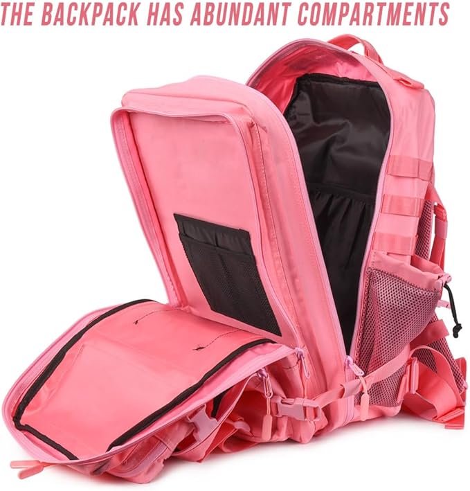 Military Tactical Backpack 45L Large Tactical Backpack for Men, Hiking Rucksack With Bottle Holder