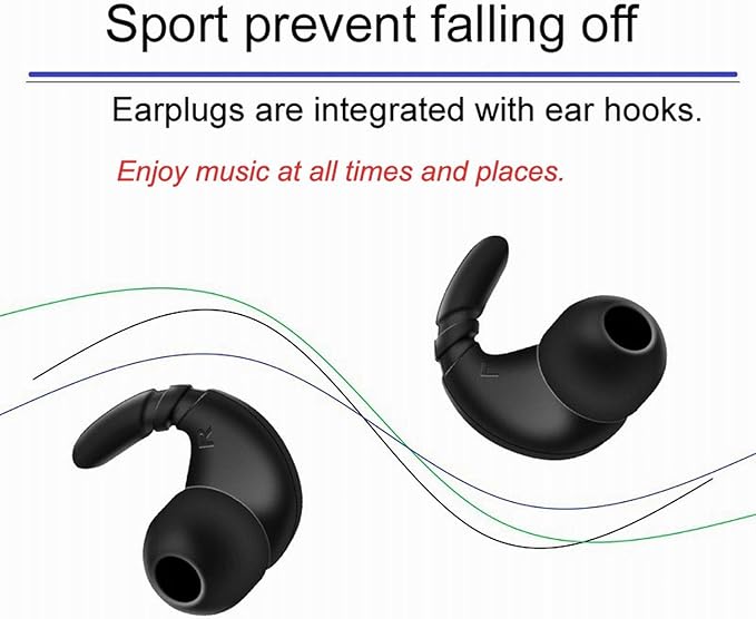 Sports Earbuds Tips Replacement Ear Fins Wingtips Noise Isolation Replacement Eartips Adapters for in Ear Earphones 4mm to 6mm Nozzle Attachment 3 Pairs Left & Right, Balck