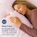 CGK Unlimited King Size Microfiber Pillowcase Set, Lavender Pink, 4 Pieces