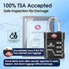 SURE LOCK TSA Approved Luggage Lock – 3-Digit Resettable Combination Padlock with Open Alert Red Dot, Large Easy-Read Dials for Suitcases, Backpacks, Gym & School Lockers