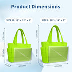 TOPDesign Puffer Tote Bag for Women, Lightweight Puffy Handbag with Compartments, Quilted Shoulder Bag for Work, Travel, Gym