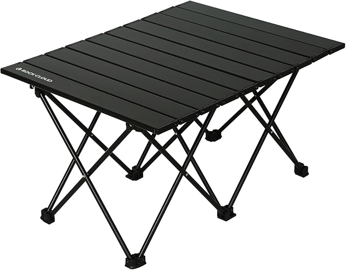 ROCK CLOUD Portable Camping Table Ultralight Aluminum Camp Table Folding Beach Table for Camping Hiking Backpacking Outdoor Picnic, Double Frame