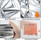 Emergency Mylar Thermal Blankets -Space Blanket Survival kit Camping Blanket (4-Pack). Perfect for Outdoors, Hiking, Survival, Bug Out Bag ，Marathons or First Aid 1