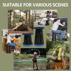 2025 Upgraded Foldable Stool, Capacity Max 660lbs Portable Retractable Small Folding Stool, Collapsible Telescoping Camping Stool for Adults Outdoor Fishing Hiking Gardening Travel BBQ