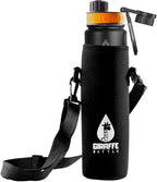 Journey Hydration System, Insulated Stainless Steel Bottle, 36 inch / 91 cm Journey Straw, with Neoprene Bottle Carrier