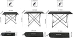 ROCK CLOUD Portable Camping Table Ultralight Aluminum Camp Table Folding Beach Table for Camping Hiking Backpacking Outdoor Picnic, Size L