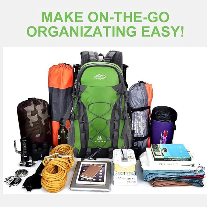 INOXTO lightweight Hiking Backpack 35L/40L Hiking Daypack with Waterproof Rain Cover for Travel Camping Outdoor Men and Women