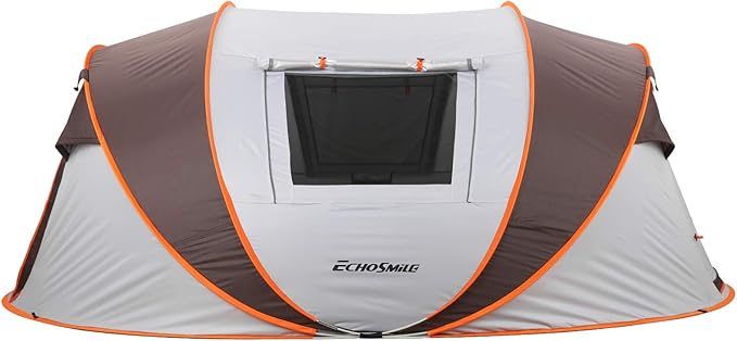 EchoSmile Instant Pop Up Camping Tent, 2/4/6 Person, Easy Setup Tent, Water Resistant Dome, Portable with Carry Bag