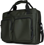 RAINS Texel Tech Bag - Green Waterproof Water Resistant Water Repellent Laptop Bag Unisex Commuter Travel Case 15" Computer Sleeve Tech Organizer - 2 Year Warranty