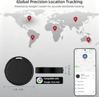 Android Tracker Tags 4 Pack Air Luggage Tracker Tags Compatible with Google Find Hub App (Android Only) Bluetooth Tracker Key Finder and Item Locator for Wallets, Backpack, Suitcases-Black