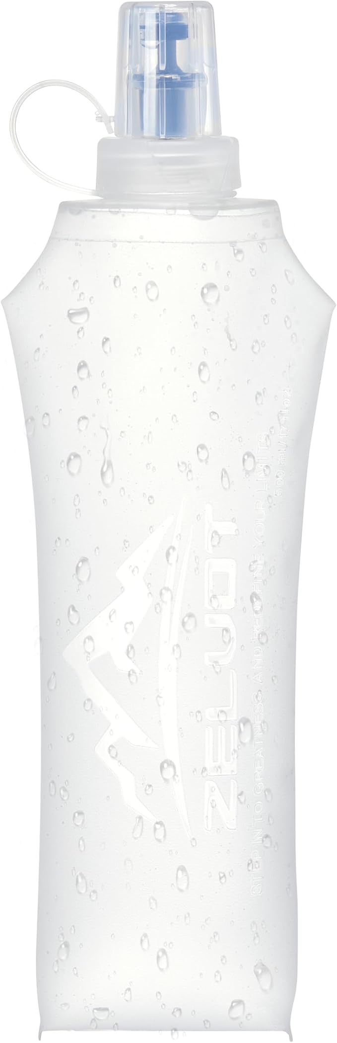 Running Vest Soft Flask, BPA-Free 500ml Collapsible Water Bottle for Hydration Backpack, Folding Running Water Bottle for Running Hiking Cycling Climbing (White, 500 ML)