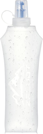 Running Vest Soft Flask, BPA-Free 500ml Collapsible Water Bottle for Hydration Backpack, Folding Running Water Bottle for Running Hiking Cycling Climbing (White, 500 ML)