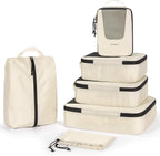 BAGSMART Compression Packing Cubes for Travel, 6 Set/5 Set/4 Set, Compression Suitcase Organizer Bags Set for Suitcases Travel Essentials, Lightweight Packing Organizers