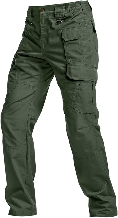 CQR Men's Tactical Pants, Water Resistant Ripstop Cargo Pants, Lightweight EDC Work Hiking Pants, Outdoor Apparel