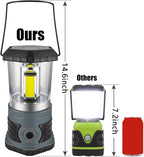 LED Camping Lantern, 1500 LM Lanterns for Power Outages with 4 D Batteries Included, Battery Powered Lantern Flashlight with 4 Light Modes, Weatherproof Tent Light for Storms and Hurricanes