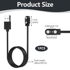 Vancle 2 Pack VeryFit Smartwatch Charger Cable, Magnetic USB Charging Cable for Veryfit Smart Watch ID205L, ID205U, IDW28, ID207, IDW13, IDW15, IDW19, ID208 Plus, ID208BT, ID206 and More