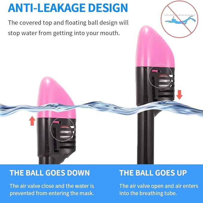 Full Face Snorkel Mask Adults with Dry Top System, Detachable Camera Mount, 180 Panoramic Anti-Fog Anti-Leak Diving Mask for Adult and Kids