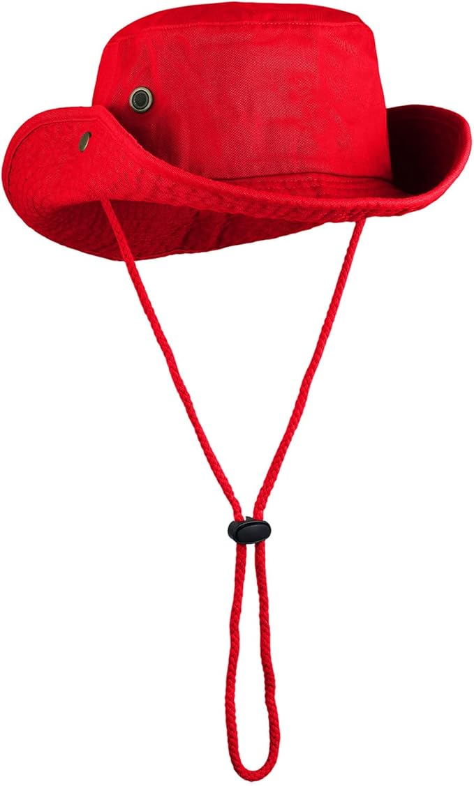 Wide Brim Hiking Fishing Safari Boonie Bucket Hats 100% Cotton UV Sun Protection for Men Women Outdoor Activities