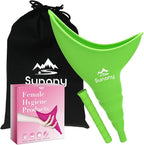 Female Urination Device, Reusable Female Urinal Silicone Women Pee Funnel Allows Women to Pee Standing Up, The Perfect Companion for Camping,Outdoor,Travel（Fuchsia）