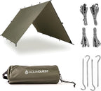 AquaQuest Safari Tarp – Lightweight Waterproof (5,000mm) Seam-Taped Ripstop Rain Fly for Backpacking, Thru-Hiking & Hammock Camping