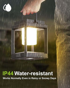 Solar Lanterns Outdoor Table Lamp, Led Lamps for Nightstand, Outdoor Table Lamp for Patio Waterproof, Cordless Battery Operated Lamp, Rechargeable Solar Lantern for Reading Decor Camping