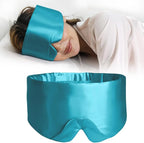 ZIMASILK 100% 22 Momme Mulberry Silk Sleep Mask - Full Silk Filled, Ultra-Soft & Breathable, Face-Hugging Blackout Eye Cover for Sleeping (Peacock Blue)