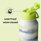 BOTTLE BOTTLE 32oz Insulated Water Bottle Stainless Steel Sport Water Bottle with Straw Dual-use Lid Design for Gym with Pill Box