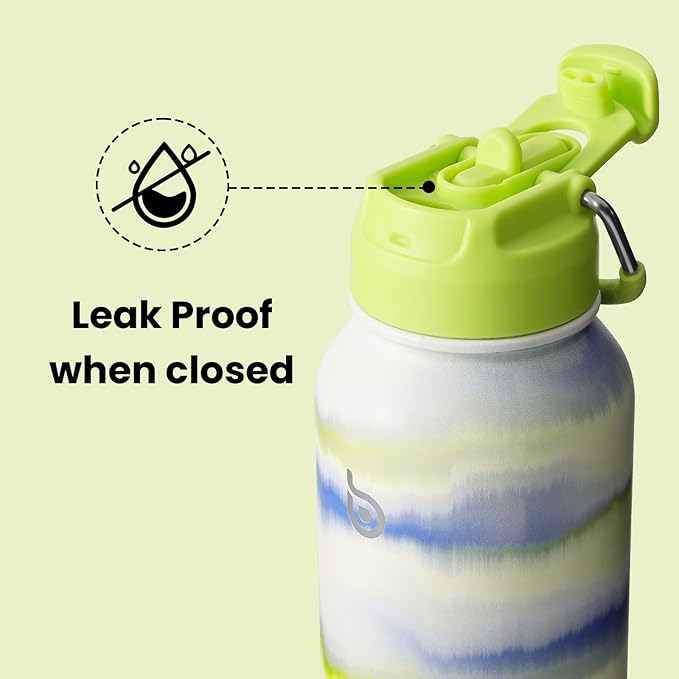 BOTTLE BOTTLE 32oz Insulated Water Bottle Stainless Steel Sport Water Bottle with Straw Dual-use Lid Design for Gym with Pill Box