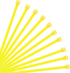 XINGO Nylon Cable Zip Ties Self Locking Plastic Wire Ties with 40 Lbs Tensile Strength for Indoor and Outdoor 12 Inch 500 Pack Yellow