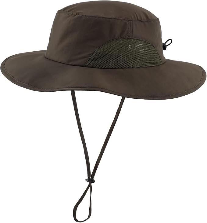 Home Prefer UPF50+ Mens Sun Hat Wide Brim Fishing Hat for Men UV Protection Womens Beach Bucket Hat for Golf Hiking Gardening