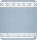 Inca Wall - Thick Alpaca Wool Blanket Heavyweight Camping Outdoors Indoors Soft Peru King Size New Ethnic Design (Soft Blue - Ivory 2, King Size)