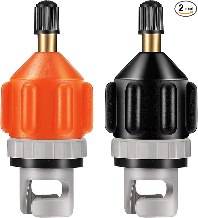 Shappy 2 Pieces Inflatable Boat SUP Pump Adaptor Air Pump Converter Air Valve Adapter Conventional Air Pump Adapter Pumping Head Connector for Inflatable Kayak Stand Up Paddle Board