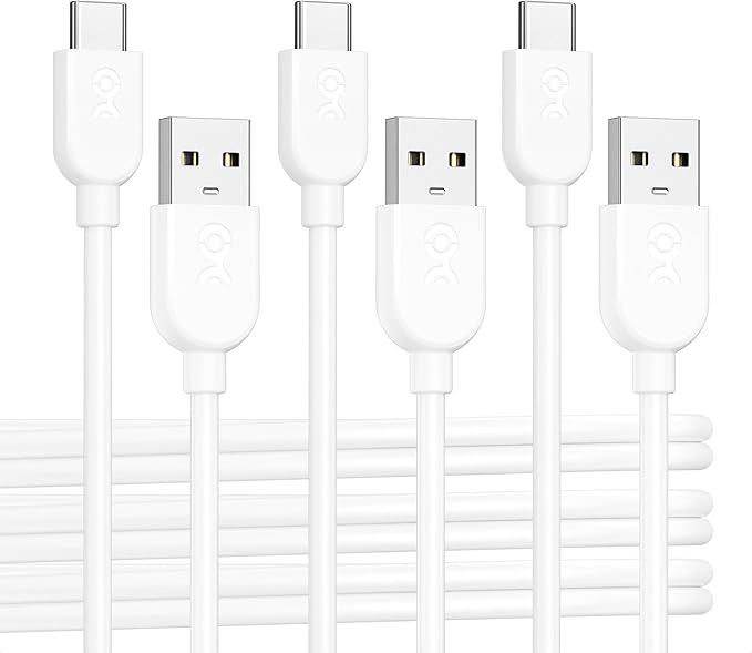 Cable Matters 3-Pack Long USB A to USB C Cable 10ft in White, Support Apple CarPlay, Android Auto, USBA to USBC Charging Cable for iPhone 16/15 Pro Max Plus, Galaxy S23