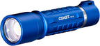Coast XP11R 2600 Lumen USB-C Rechargeable LED Flashlight with Slide Focus® and Pure Beam® Focusing Optic, 4 Light Modes, Blue
