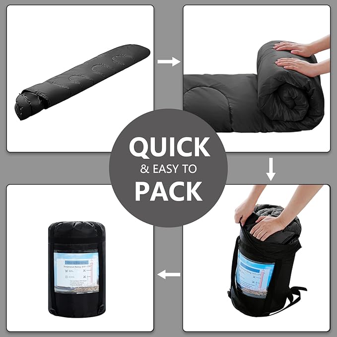 Sleeping Bags for Adults,Kids & Girls-Warm & Cold Weather Lightweight Waterproof Sleeping Bag Backpack with Compact Bag,Great for 3-4 Seasons Hiking,Camping and Outdoor