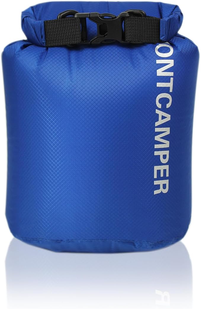 30D Nylon Waterproof Dry Bag-Suitable for Hiking, Kayaking and Rafting-Portable Waterproof Storage Sack with Roll Top Closure-Float on Water(3L/Blue)