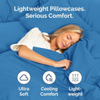 King Pillow Cases Set of 2 - Ultra Soft Hotel Quality Pillowcase Covers - Comfy Cozy Bedding for Women, Men, Kids and Teens - Machine Washable Pillow Protectors - 2 Pieces Set - King Size Royal Blue