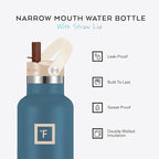 IRON °FLASK Camping & Hiking Hydration Canteens - Narrow Straw Lid & Boot - Leak Proof Vacuum Insulated Stainless Steel - Hot & Cold Double Walled Sports Water Bottle - Desert Oasis, 24 Oz