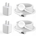 For Apple Watch Charger, 2 Pack Extra Long 6.6FT Fast iWatch Charger Portable Charging Cable Cords with USB A Wall Charger Block Plug Compatible with Apple Watch Series 10/9/Ultra 2/8/7/6/5/4/3/2/SE/1