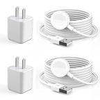 For Apple Watch Charger, 2 Pack Extra Long 6.6FT Fast iWatch Charger Portable Charging Cable Cords with USB A Wall Charger Block Plug Compatible with Apple Watch Series 10/9/Ultra 2/8/7/6/5/4/3/2/SE/1