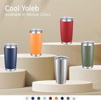 20 oz Tumblers Bulk Stainless Steel Tumbler with Lid Double Wall Vacuum Insulated Coffee Mug 20oz Powder Coated Cup for Hot and Cold Drinks, Navy, 6 pack
