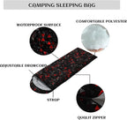 Sleeping Bags for Adults and Kids，3D Printing Camping Sleeping Bag for Girls Boys Lightweight Waterproof Cold/Warm 3-Season，Outdoor Travel with Compression Bags