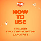 OFF! Family Care Insect & Mosquito Repellent Spritz, Bug Spray Containing 7% DEET, Unscented Repellent with Aloe Vera Protects Against Mosquitoes, 9 Oz