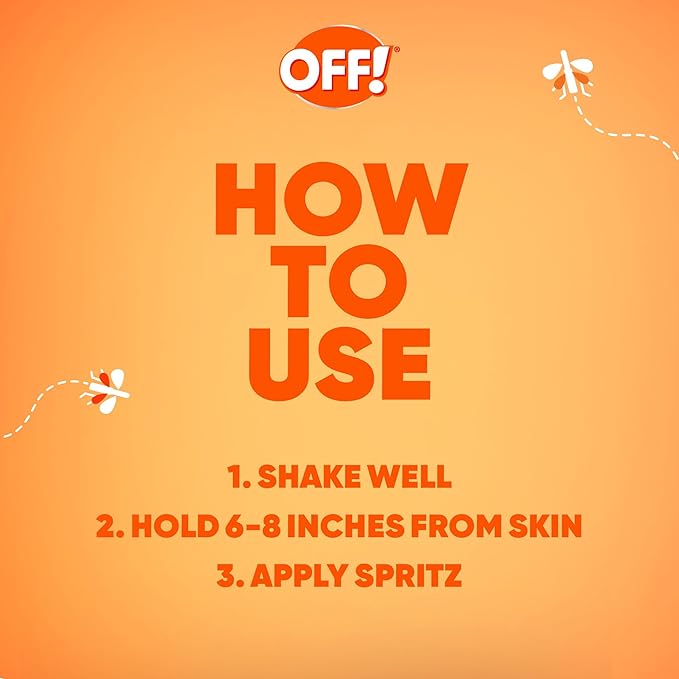 OFF! Family Care Insect & Mosquito Repellent Spritz, Bug Spray Containing 7% DEET, Unscented Repellent with Aloe Vera Protects Against Mosquitoes, 9 Oz