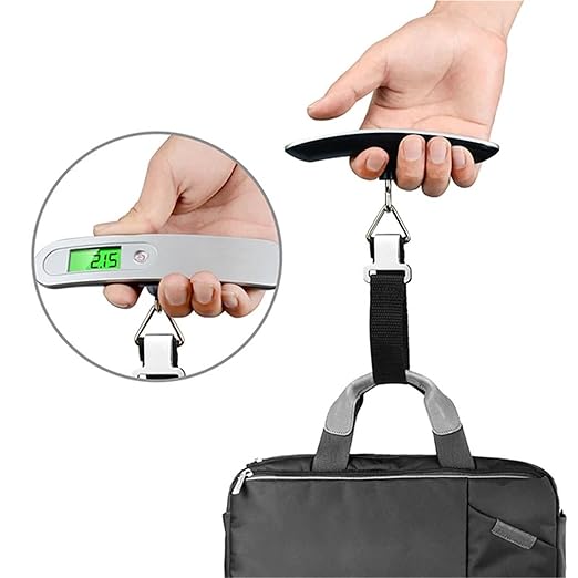 Luggage Weight Scale, Digital Luggage Weight Scale 50Kg High Precision Portable Electronic Weighing Scale Handheld Suitcase Hanging Scale,for Travel
